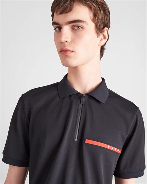 prada pique polo shirt|Piqué polo shirt .